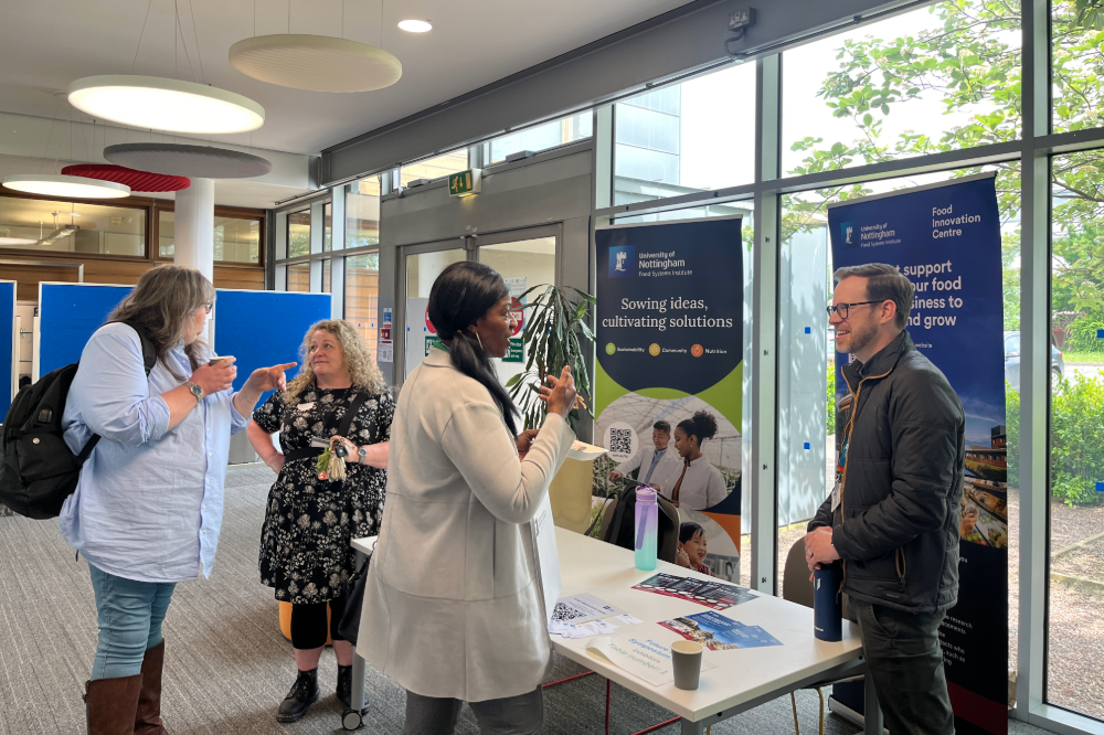 FSI Director Dr Pete Noy interacting with participants at the FSI stand