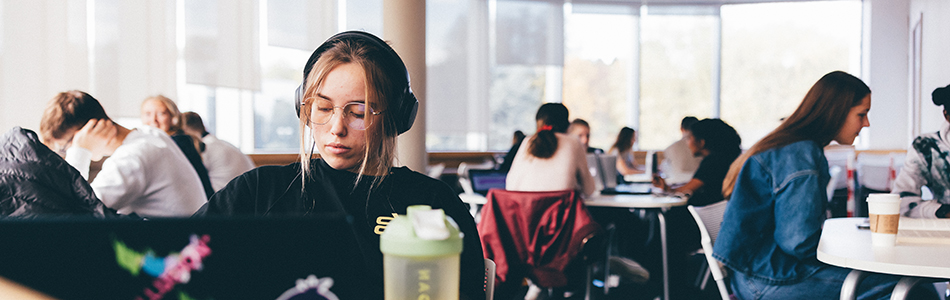 Student in a lecture