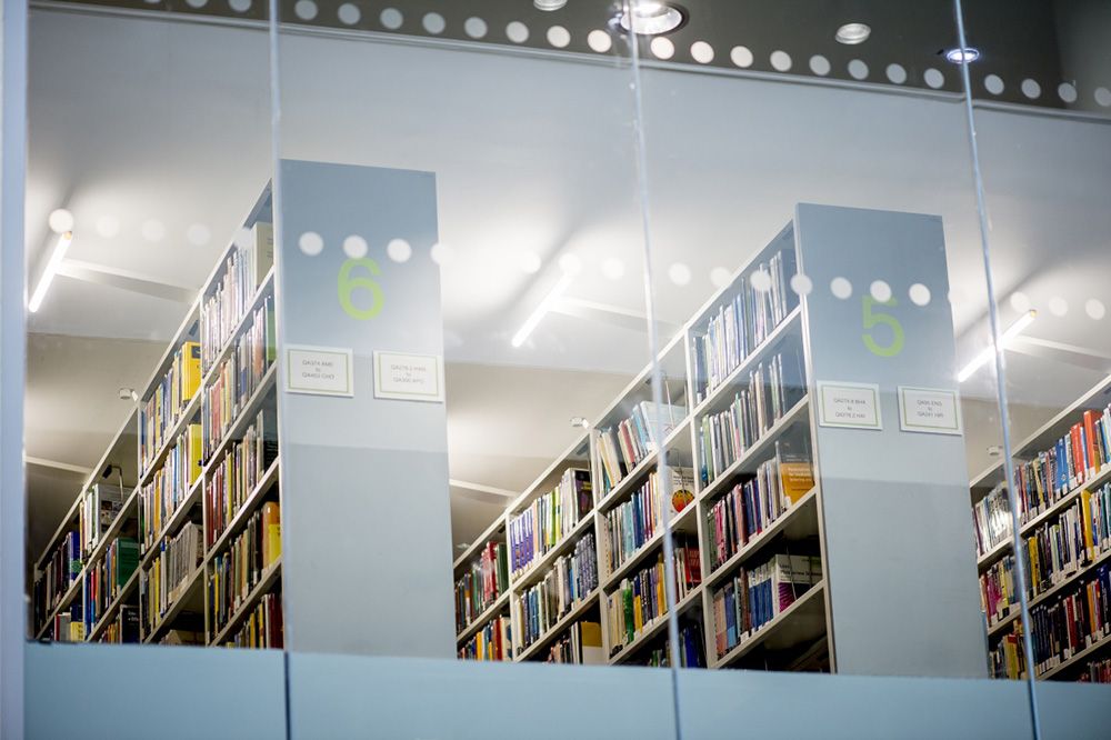 University library stacks