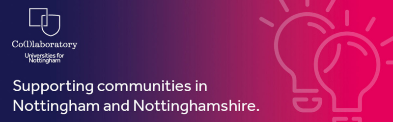 Image reads: Supporting communities in Nottingham and Nottinghamshire