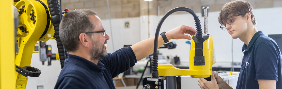 Electro-mechanical Engineer apprentices at the university